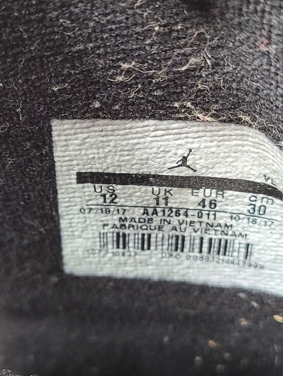 B34 Nike Air Jordan 1X 9 Retro Baseball Cleat Re2pect Black Size 12 Men\'s main image 4
